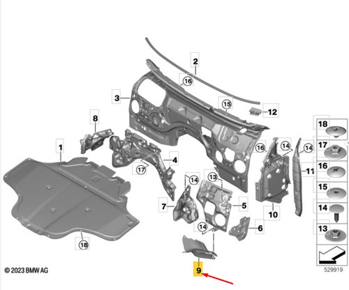 Bmw g60 wheel arch front - bmw,