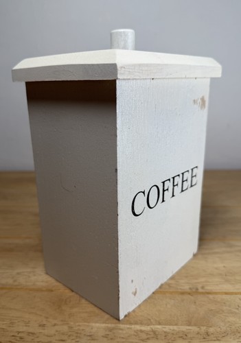 Hand made wooden coffee jar - hand,