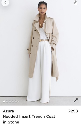 Reiss coat azura hooded - reiss,