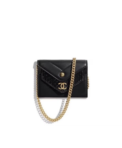Chanel black quilted shoulder - black,