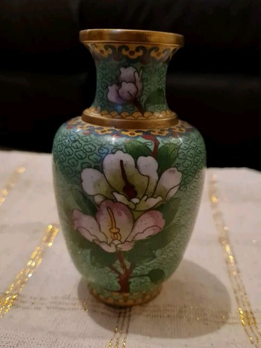 Vintage cloisonne vase - vintage,