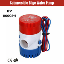 1100GPH 12V Electric Marine Submersible Bilge Sump Water Pump For Boat Yacht New