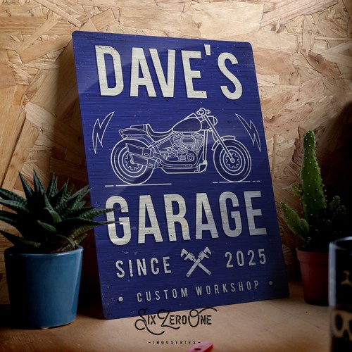 Personalised motorbike garage - personalised,