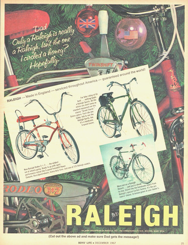 1967 raleigh bicycle print - raleigh,