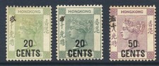 Hong Kong 1891 20c - 50c