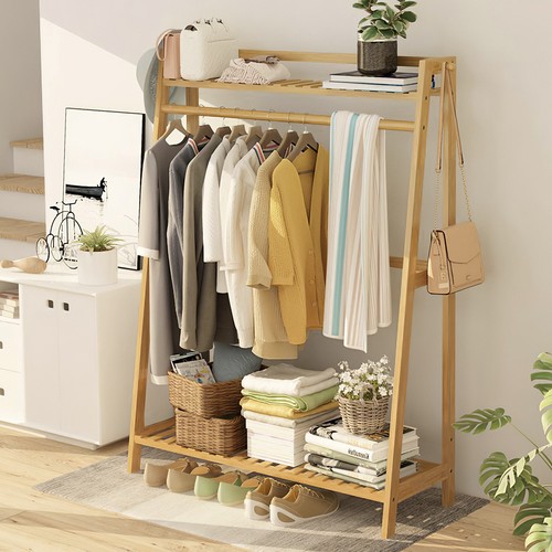Heavy duty wooden clothes - heavy, rail