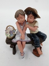 Nadal Two Children on a Log Bench Figurine 1211/5000