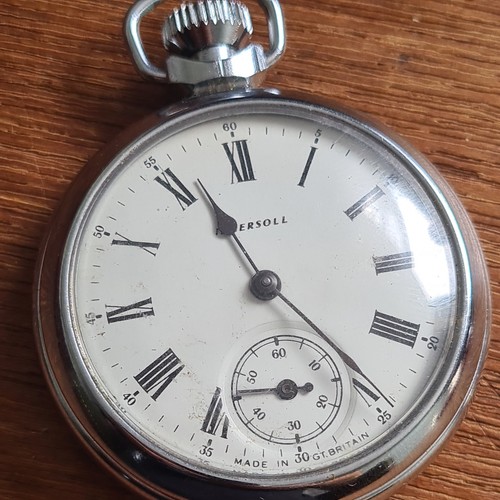 Vintage metal ingersoll pocket - metal,