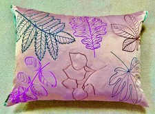 Designer Guild Pure Silk Large Beautiful Embroidered Lilac Cushion