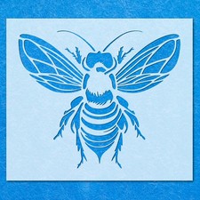 Detailed Honey Bee Stencil