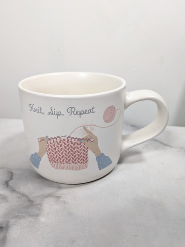 Knit sip repeat - repeat, mug
