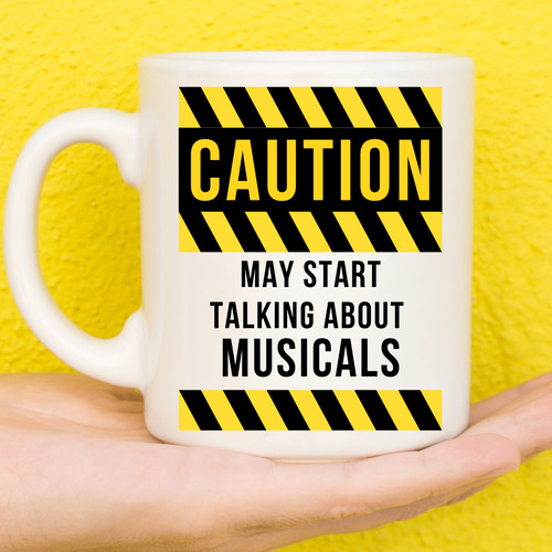 Caution musicals mug musical - caution,