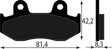 Rear brake pad Yamaha ATV YFZ (LEFT - ALL MODELS) 450 2006