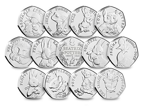Beatrix potter 50p - potter,