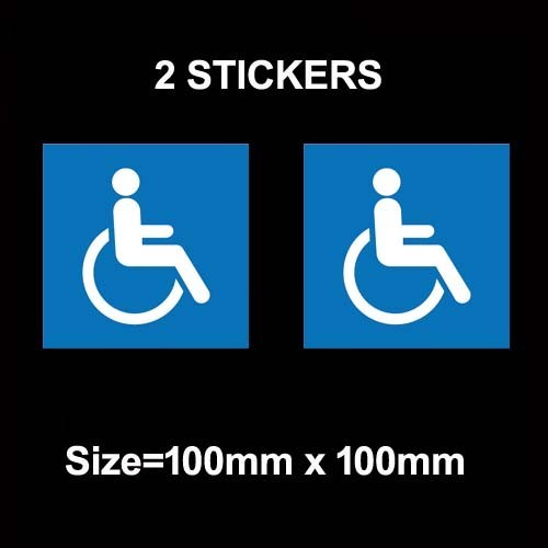 Disabled blue badge - x,