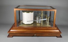 FINE RAPPORT BAROGRAPH WITH BEVELED GLASS IN WORKING ORDER