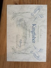 Danbury Mint Kingfisher In Flight Ornament with Certificate and Box Great Gift