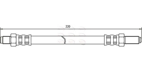 Apec rear brake hose - hose, for