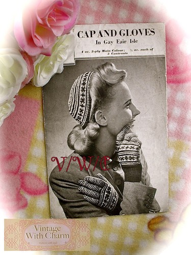 Vintage 1940s knitting pattern - knitting,
