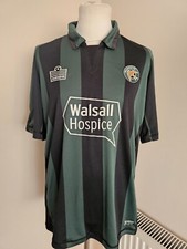 WALSALL FC ADMIRAL 2009 GREEN BLACK AWAY SHIRT ADULT SIZE XLARGE