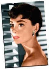 Audrey Hepburn Colour Portrait Canvas Print Large 30x20"