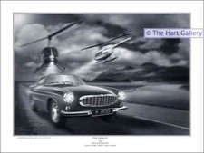 Volvo P1800 Car Fantasy Art Limited Edition Signed Print Picture The Saint - New