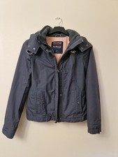 Hollister Women's Grey Jacket Size S with Hood