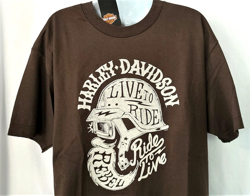 Harley davidson shirt brown - shirt,
