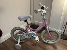 Girls Unicorn Bike with The Original Stabilisers/Also Got Basket. 4-7yrs. Used