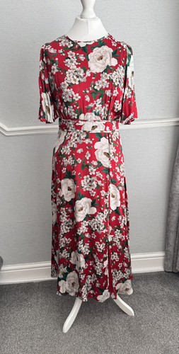Hobbs bella red - floral, silk