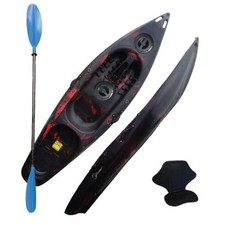 Riber Black & Red Deluxe One Man Sit On Top Kayak R-1005-BLACK/RED