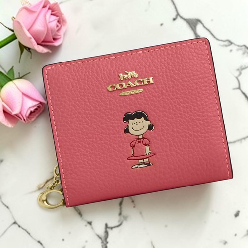 Coach peanuts leather snap - x,
