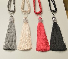 Diamante Cord & Tassel Tie