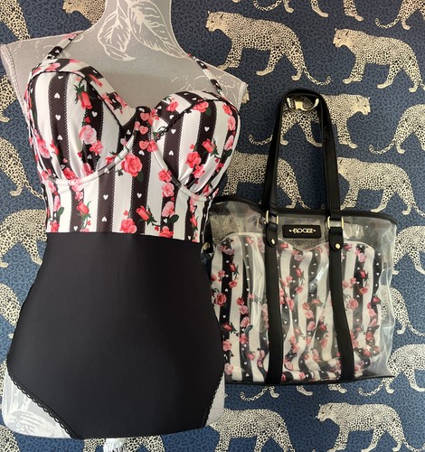 Floozie pink black swimming - &,