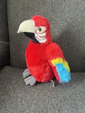 AURORA PARROT PLUSH SCARLET RED MACAW CUDDLY SOFT TOY 