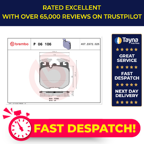 Brake pads set fits - brake,