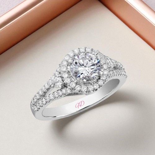 Platinum diamond ring - diamond, for