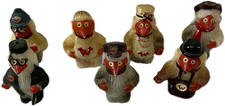 Vintage Wombles Pencil Topper/Decorations Plastic/Resin Circa 1970’s Set of 7