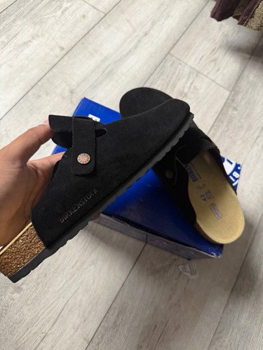 Birkenstock boston black suede - birkenstock,