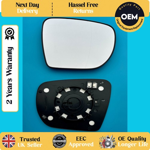 Wing mirror glass heated base - glass,