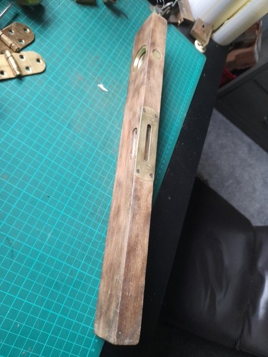 Vintage wooden and brass - brass, j
