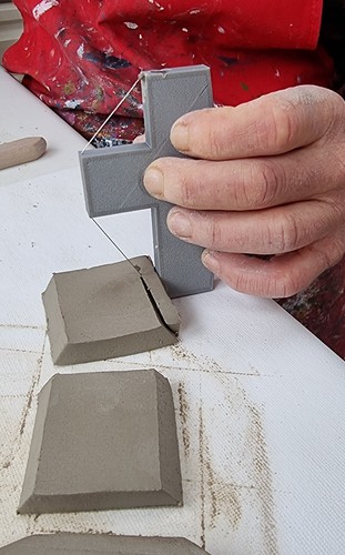Made 90mm long pottery clay - long,