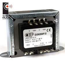 AMPLIFIER POWER TRANSFORMER: 50VA Half Wave (250V @ 100mA) OEP D29250F/2