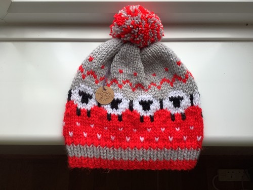 Adult hand knitted sheep - -,