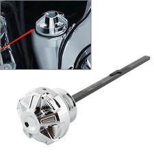 Engine Oil Dipstick Chrome For Harley Touring Road King Street Glide 2017-2022