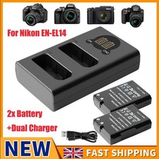 2x EN-EL14 EN-EL14a Battery +