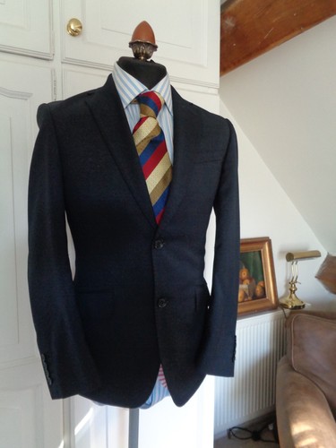 Marks spencer navy slim fit - marks,