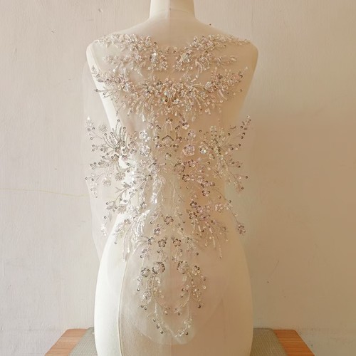 Heavy beaded bridal bodice - heavy,