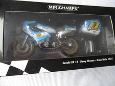 Minichamp 1/12th scale Barry Sheene Suzuki model signed by Paul & Scott Smart