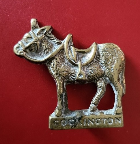 Vintage solid brass donkey - vintage,